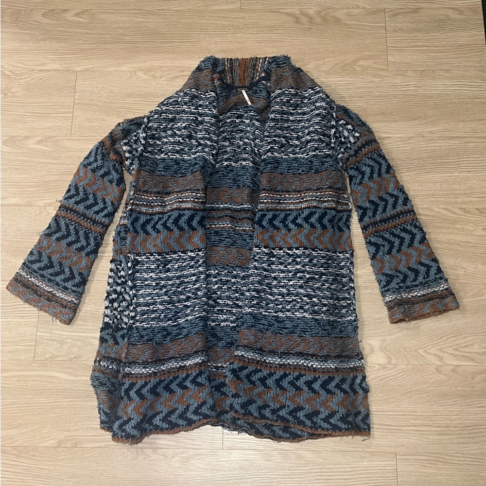 Oversized Knit Blue Free People Sweater Size Medium